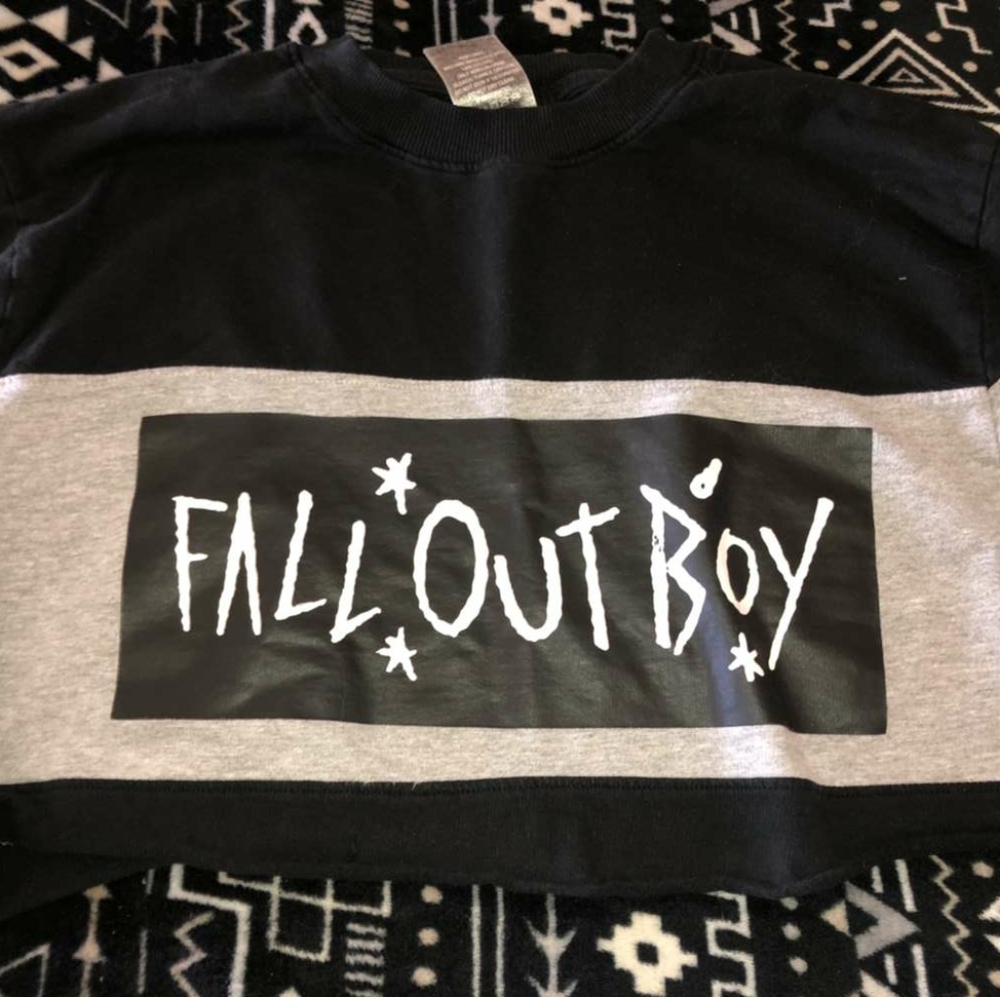 Fall out boy long sleeve crop top